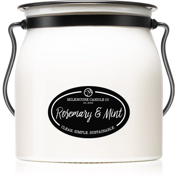 Milkhouse Candle Co. Creamery Rosemary & Mint candela profumata Butter Jar