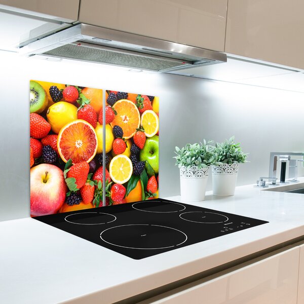 Tagliere in vetro Frutta colorata 60x52 cm