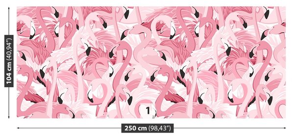 Carta da parati Flamingos rosa 104x70 cm