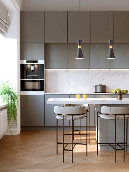 Redo 01-2711 - Lampadario a sospensione con filo KILT 1xE27/42W/230V diametro 12 cm nero