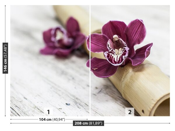 Carta da parati Legno di orchidea 104x70 cm