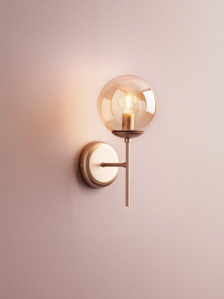 Redo 01-2942 - Applique MUNDI 1xE14/28W/230V rame/fumé