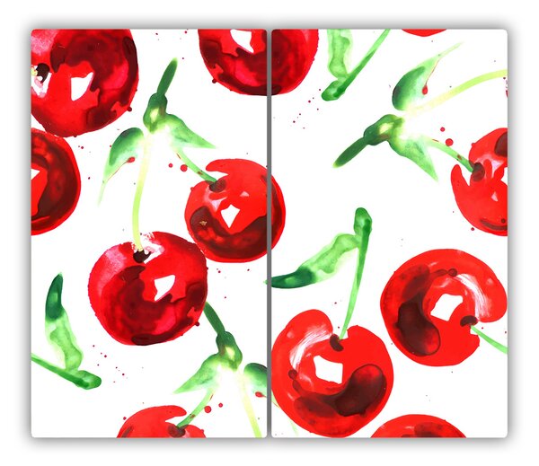 Tagliere in vetro temperato Ciliegie 60x52 cm