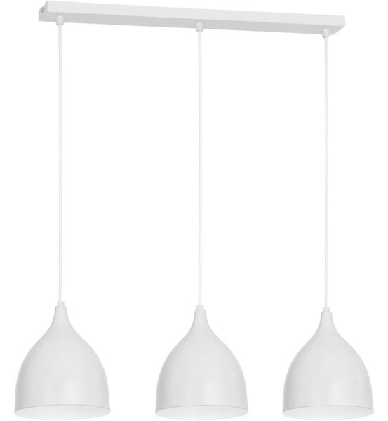 Lampadario a sospensione con filo NOAK 3xE27/15W/230V bianco
