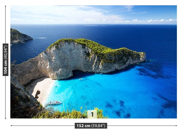Carta da parati Spiaggia navagio 104x70 cm