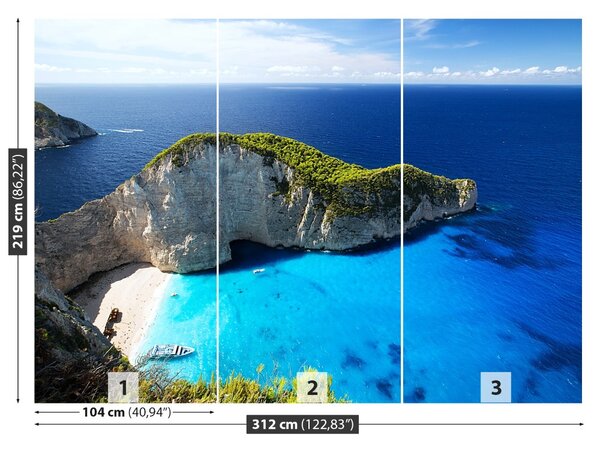 Carta da parati Spiaggia navagio 104x70 cm