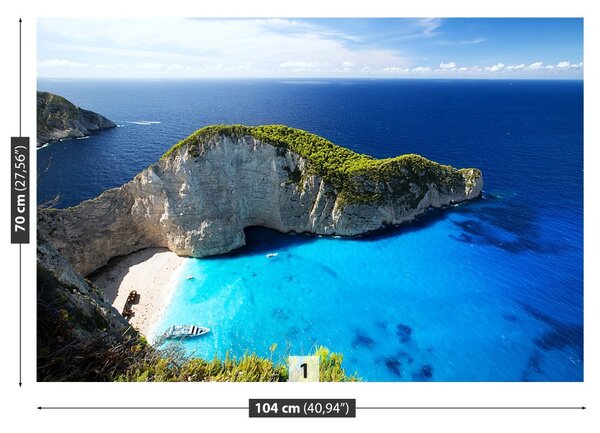 Carta da parati Spiaggia navagio 104x70 cm
