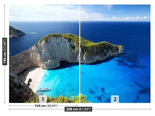 Carta da parati Spiaggia navagio 104x70 cm