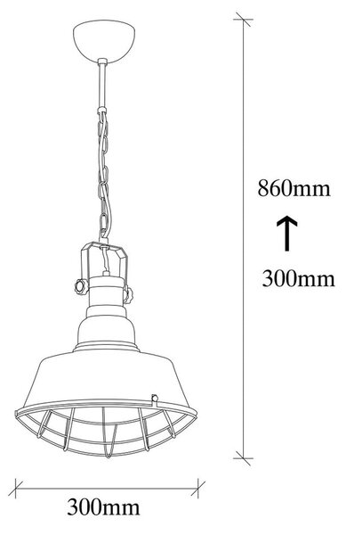 Lampadario nero con paralume in metallo ø 30 cm Itak – Opviq lights