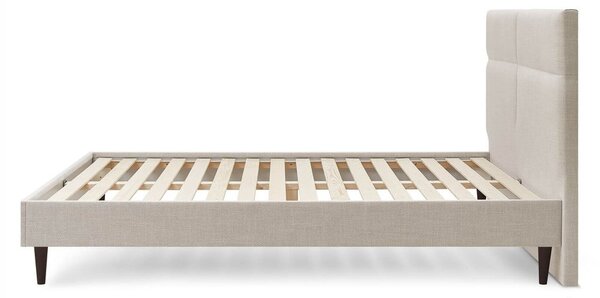 Letto matrimoniale imbottito beige con griglia 180x200 cm Elyna - Bobochic Paris