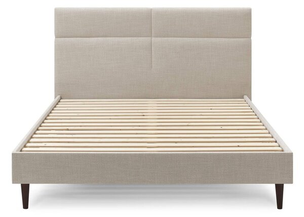 Letto matrimoniale imbottito beige con griglia 180x200 cm Elyna - Bobochic Paris
