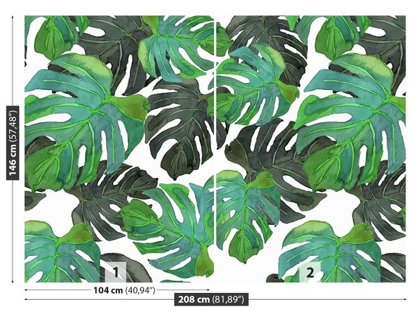 Carta da parati Foglie di mostri 104x70 cm