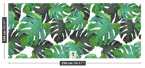 Carta da parati Foglie di mostri 104x70 cm