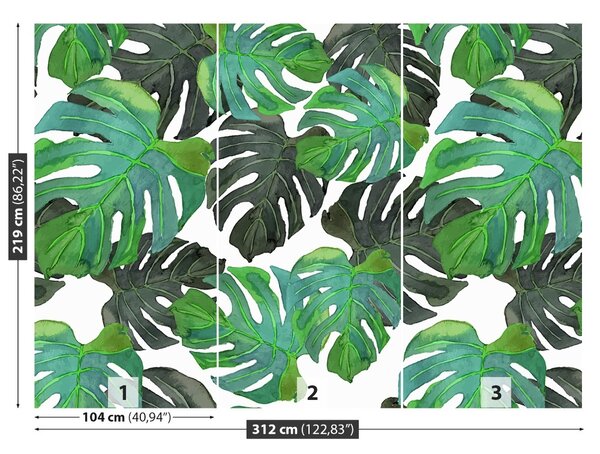 Carta da parati Foglie di mostri 104x70 cm