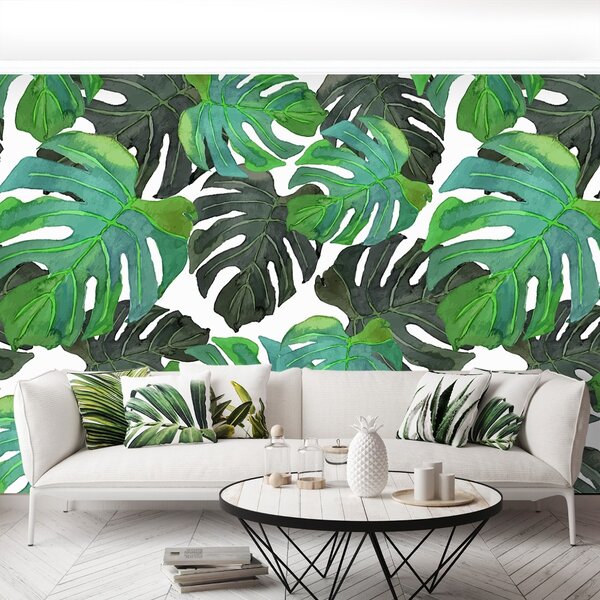 Carta da parati Foglie di mostri 104x70 cm