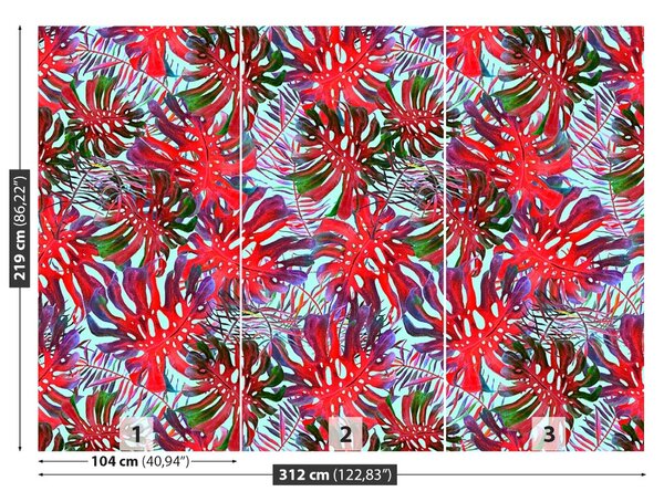 Carta da parati Monstera Hole 104x70 cm