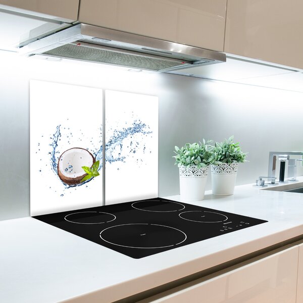 Tagliere in vetro temperato Coconut e acqua 60x52 cm