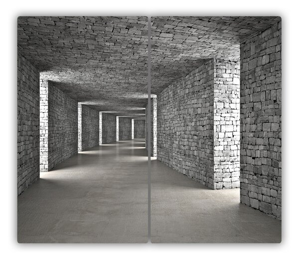 Tagliere in vetro Tunnel di mattoni 60x52 cm