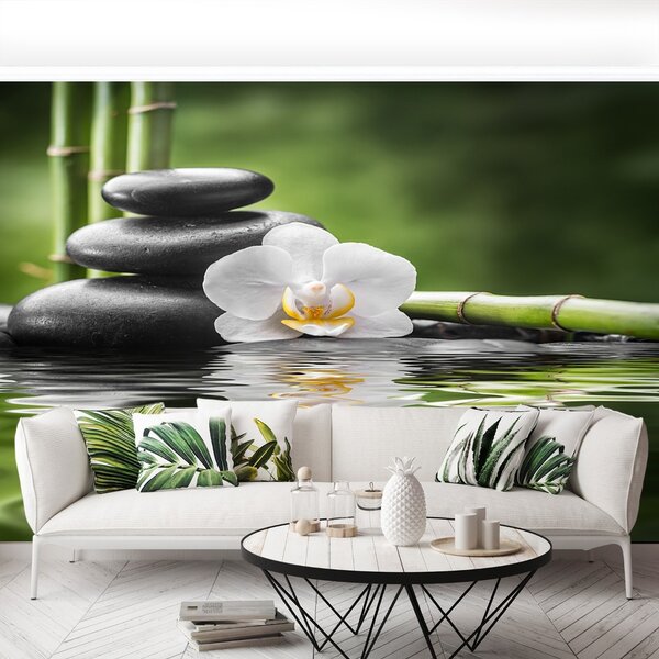 Carta da parati Orchidea e zen 104x70 cm