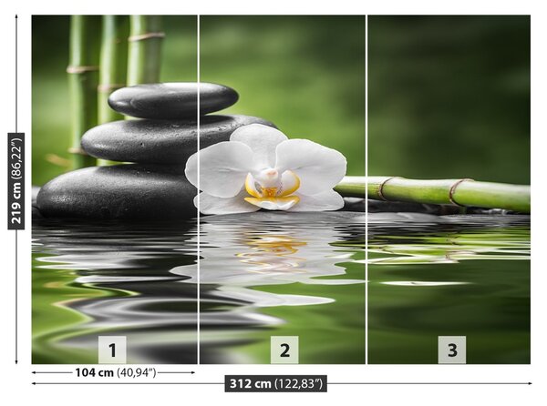 Carta da parati Orchidea e zen 104x70 cm