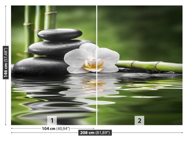 Carta da parati Orchidea e zen 104x70 cm