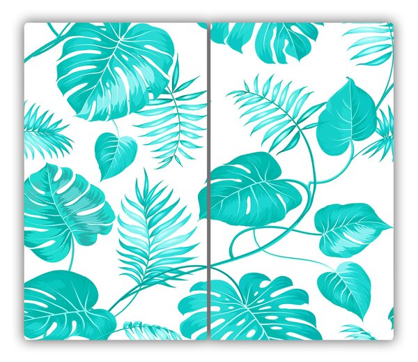 Tagliere in vetro Foglie tropicali 60x52 cm
