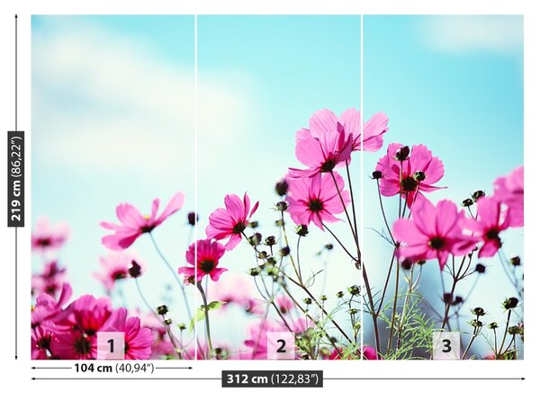 Carta da parati Cielo dei fiori 104x70 cm