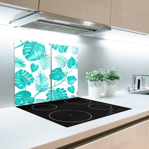 Tagliere in vetro Foglie tropicali 60x52 cm