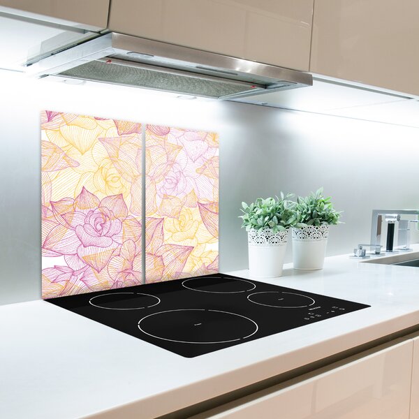 Tagliere in vetro Pattern floreale 60x52 cm