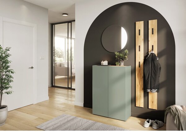 Armadietto color salvia con effetto rovere 74x105x33 cm Alviano – Germania