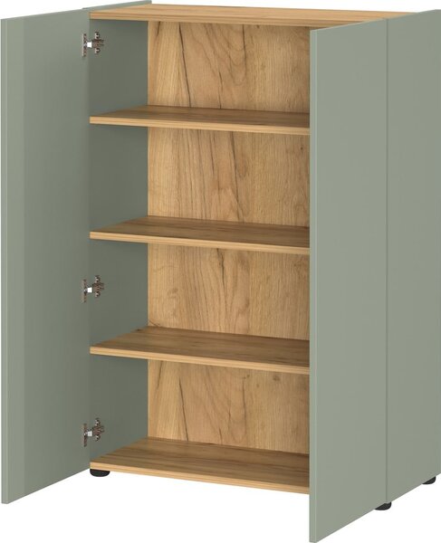 Armadietto color salvia con effetto rovere 74x105x33 cm Alviano – Germania