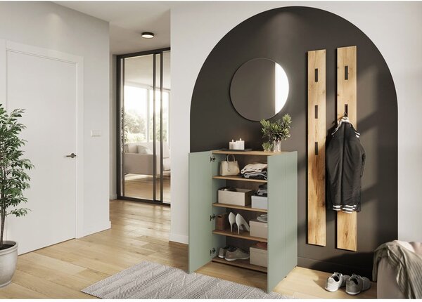 Armadietto color salvia con effetto rovere 74x105x33 cm Alviano – Germania