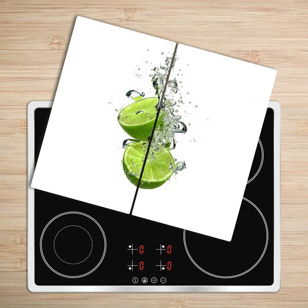 Tagliere in vetro Lime sott'acqua 60x52 cm