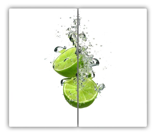 Tagliere in vetro Lime sott'acqua 60x52 cm