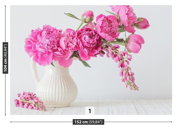 Carta da parati Peonie rosa 104x70 cm