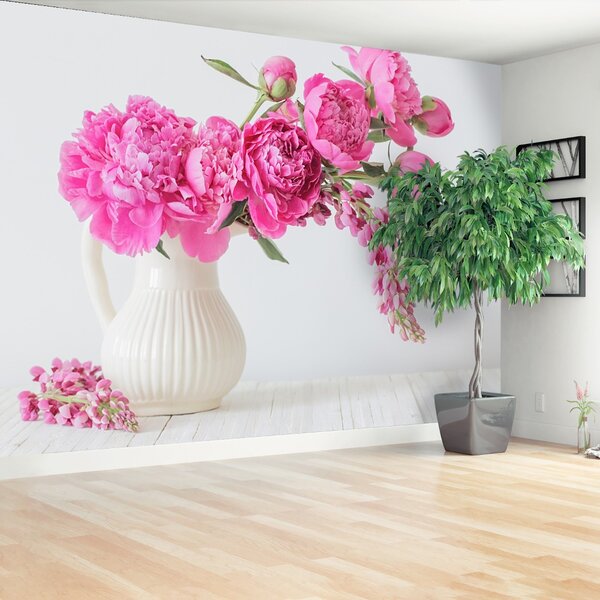 Carta da parati Peonie rosa 104x70 cm