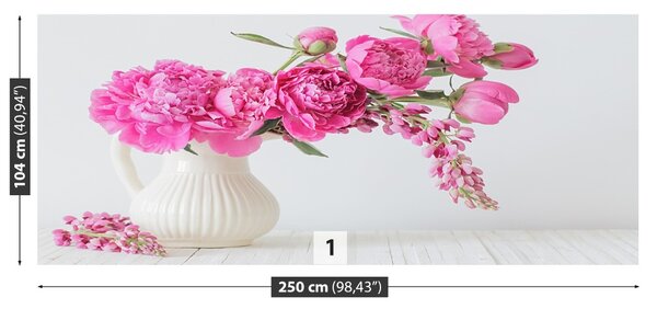 Carta da parati Peonie rosa 104x70 cm