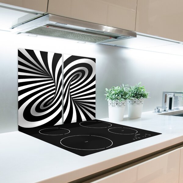 Tagliere in vetro Vortex di astrazione 60x52 cm