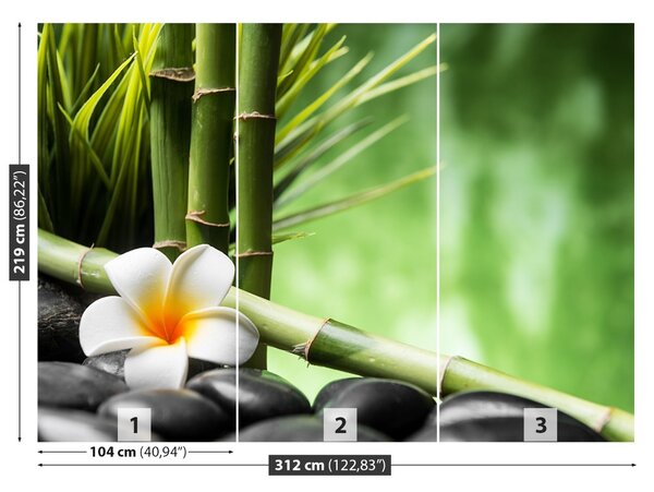 Carta da parati Bamboo Frangipani 104x70 cm