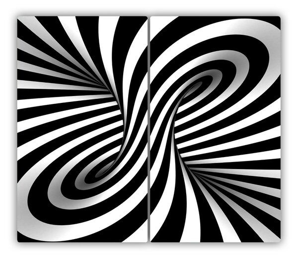 Tagliere in vetro Vortex di astrazione 60x52 cm