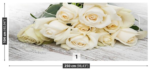 Carta da parati Rose bianche 104x70 cm