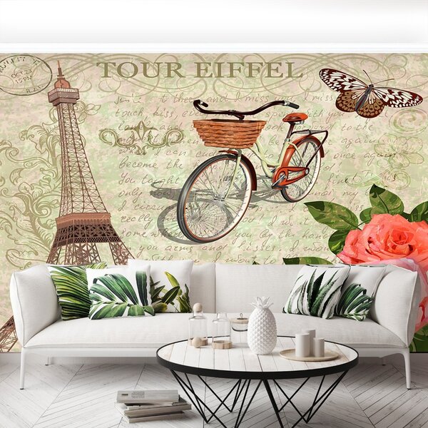 Carta da parati Paris vintage 104x70 cm