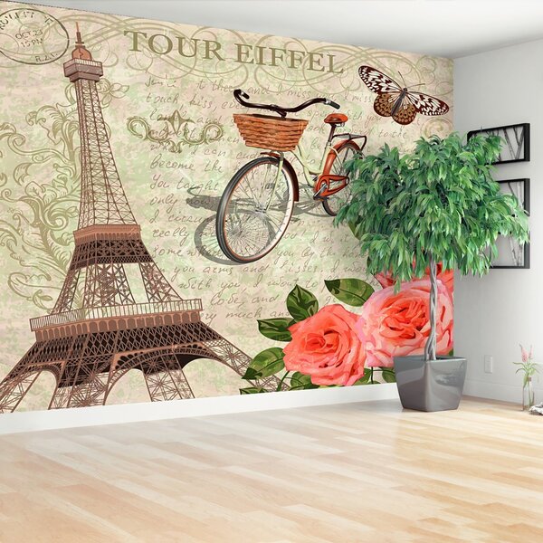 Carta da parati Paris vintage 104x70 cm
