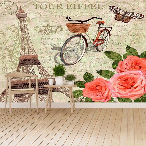 Carta da parati Paris vintage 104x70 cm