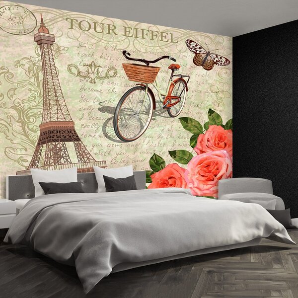 Carta da parati Paris vintage 104x70 cm