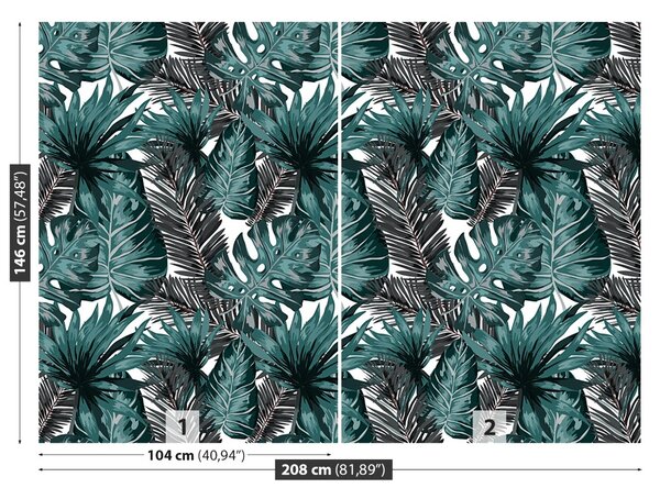 Carta da parati Foglie tropicali 104x70 cm