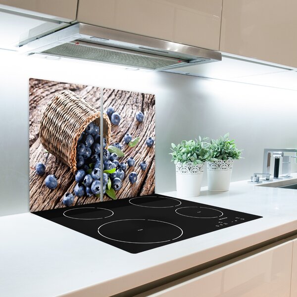 Tagliere in vetro Bacche nel cestino 60x52 cm