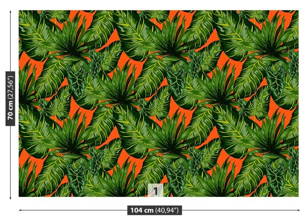 Carta da parati Foglie tropicali 104x70 cm
