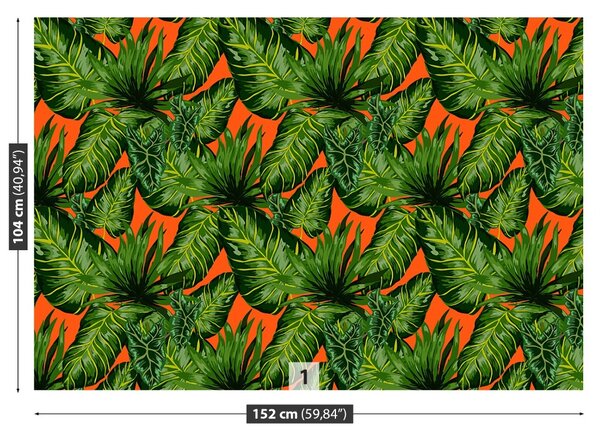 Carta da parati Foglie tropicali 104x70 cm