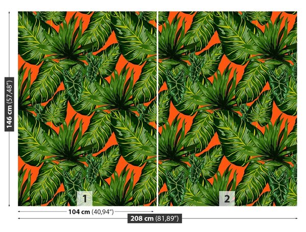 Carta da parati Foglie tropicali 104x70 cm